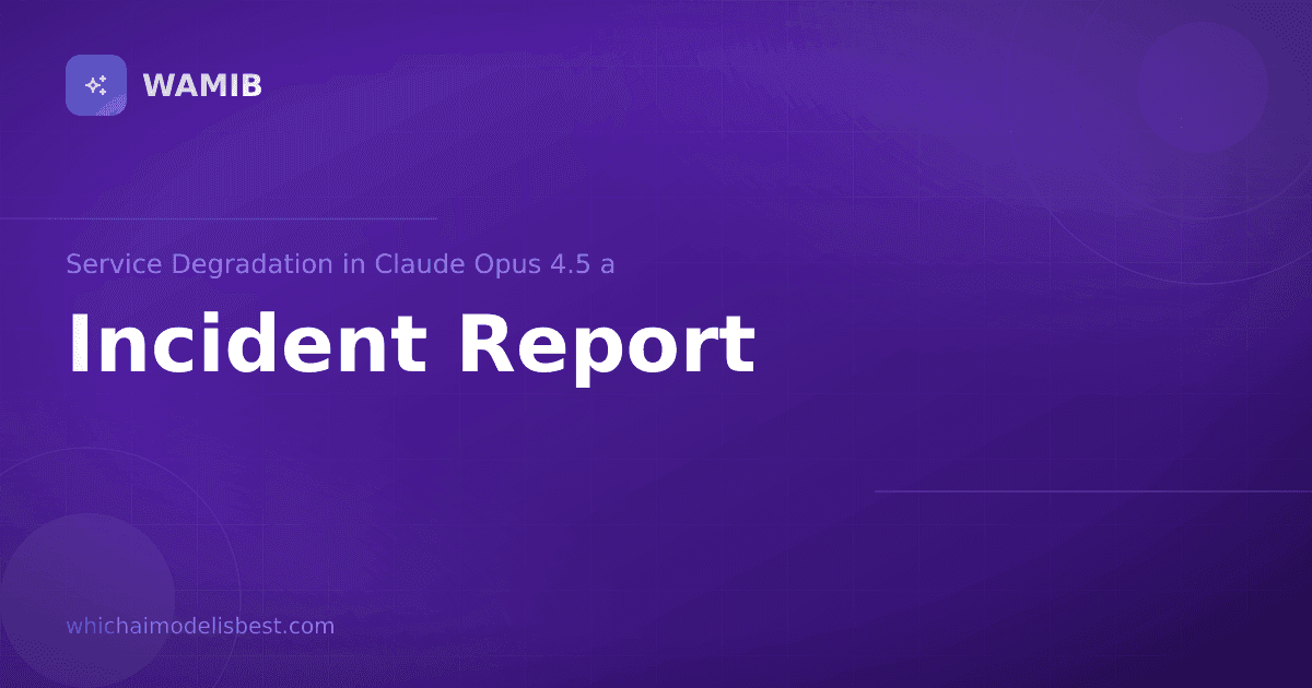 Incident Report: Service Degradation in Claude Opus 4.5 and Sonnet Models